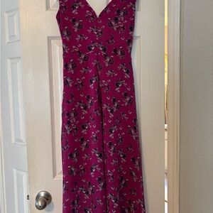 DKNY Magenta Floral Maxi Dress